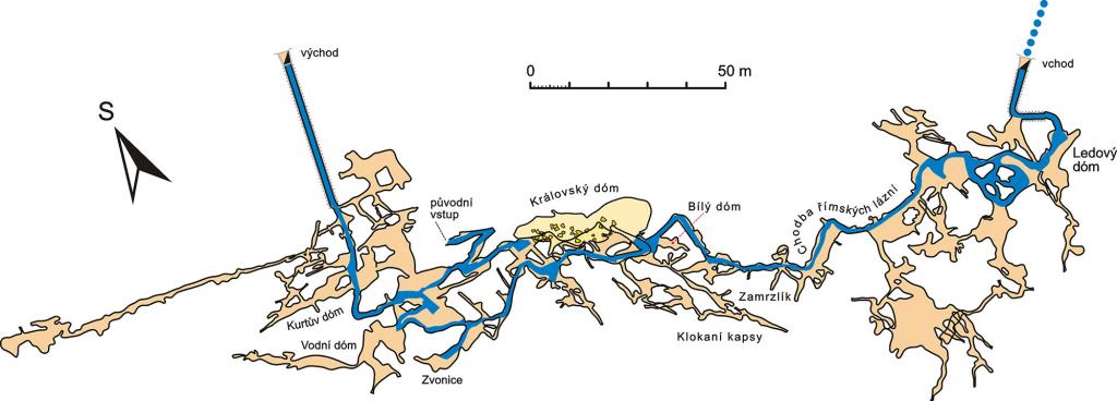 Jeskyně Na Pomezí - mapa