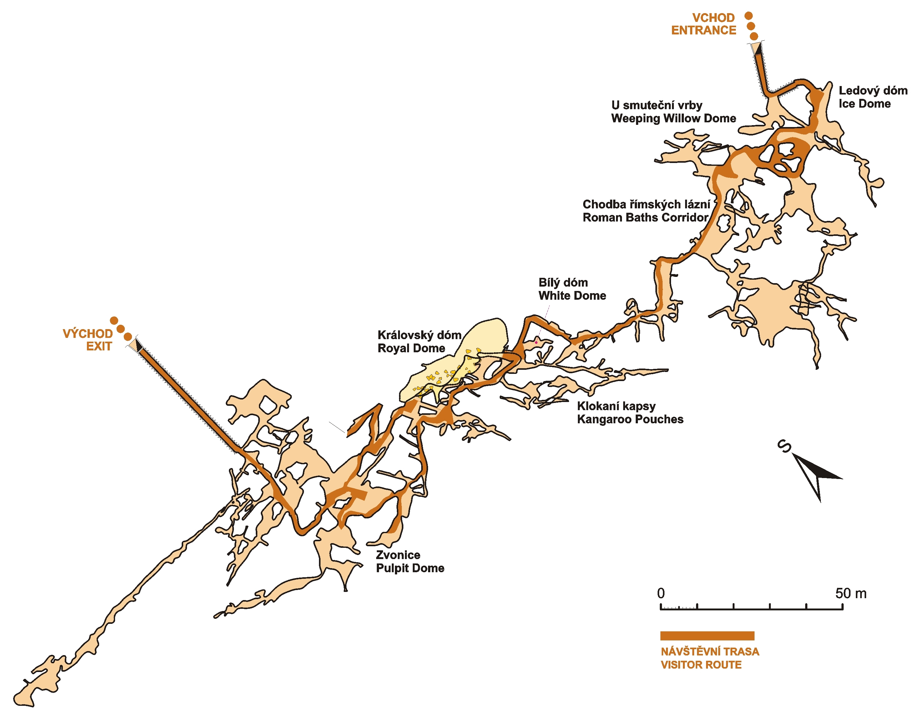 jeskyně Na Pomezí - map