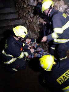 Cvičení vyproštění osob z Jeskyní Na Pomezí, 2022