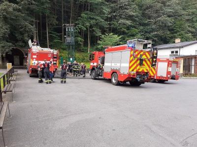 Cvičení vyproštění osob z Jeskyní Na Pomezí, 2022